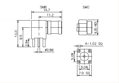 Right Angle Plug PCB