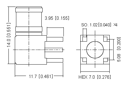 Right Angle Plug PCB