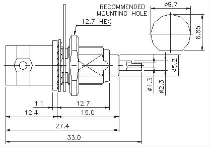 Straight Socket (Bulkhead) Solder