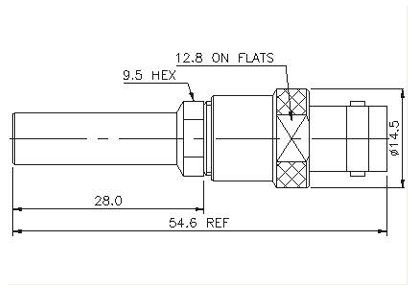 Straight Patch Plug to BNC Socket