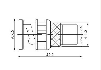 Mini UHF Socket to BNC Plug