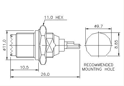Straight Socket (Bulkhead)Solder