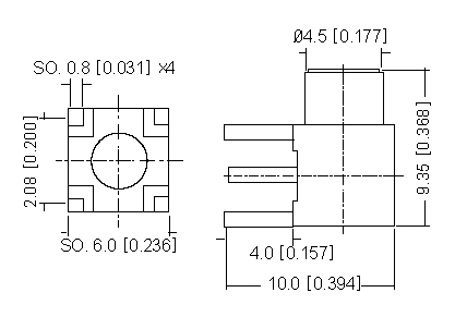 Right Angle Socket PCB