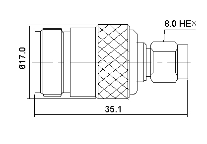 SMA Plug to N Socket