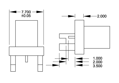 Straight Socket SMD, PCB