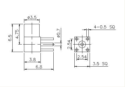 Right Angle Socket PCB