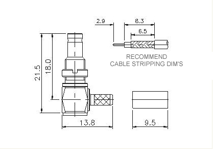 Right Angle Socket (Bulkhead) Crimp