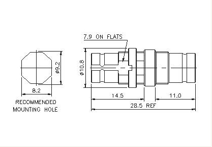 1.6/5.6 Socket to 1.6/5.6(Bulkhead)  Socket