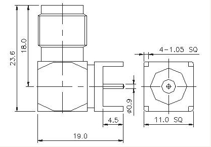 Right Angle Socket PCB