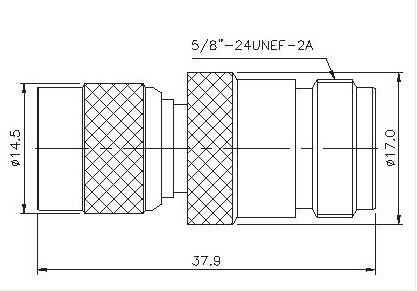 TNC Plug to N Socket