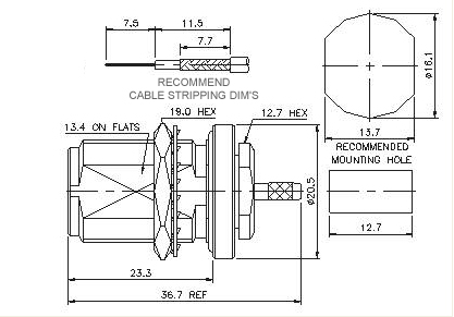 Straight Socket Crimp (Bulkhead)