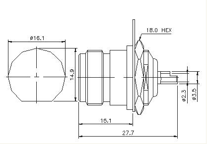 Straight Socket(Bulkhead) Solder