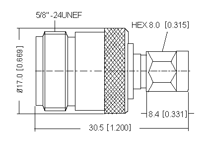 SMA Plug to N Socket